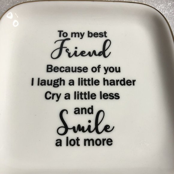 Best Friend Ceramic‎ Ring Trinket Dish - Picture 4 of 6